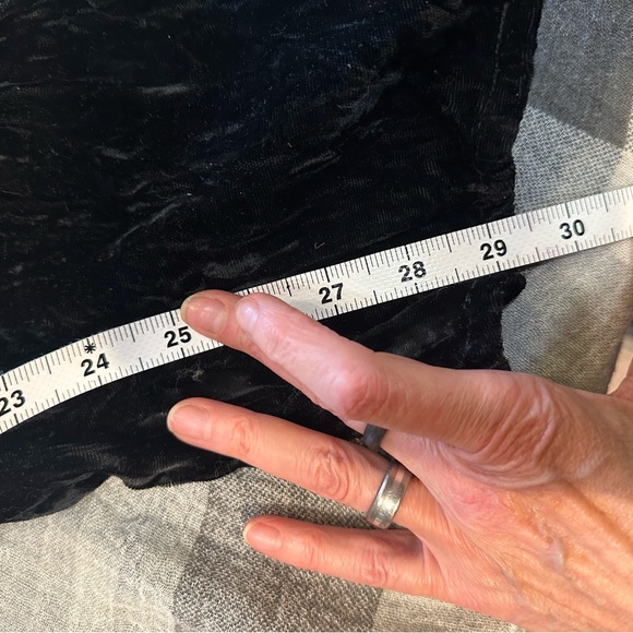 7 For All Mankind Todd Oldham Black Crushed Velvet Jeans, EUC - Picture 9 of 12